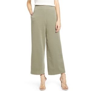 Leith Wide Leg High Waist Green Pants